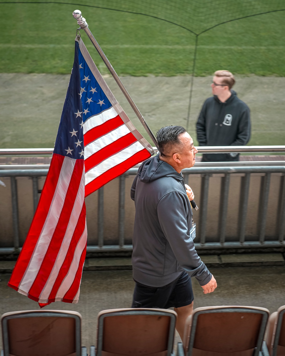 10th AAMDC and 52D ADA honor 9/11 firefighters with soccer stadium stair climb