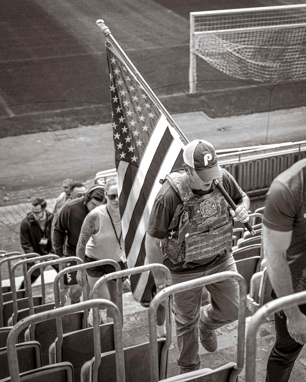 10th AAMDC and 52D ADA honor 9/11 firefighters with soccer stadium stair climb