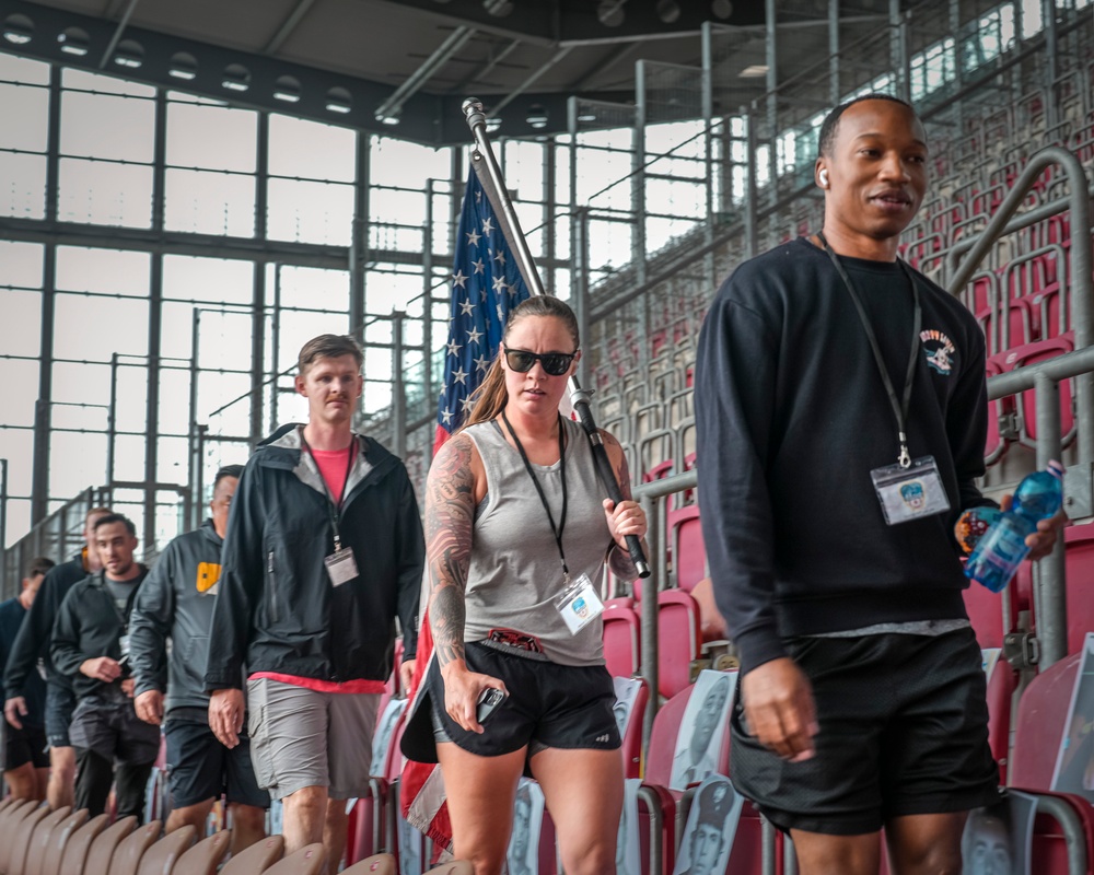 10th AAMDC and 52D ADA honor 9/11 firefighters with soccer stadium stair climb