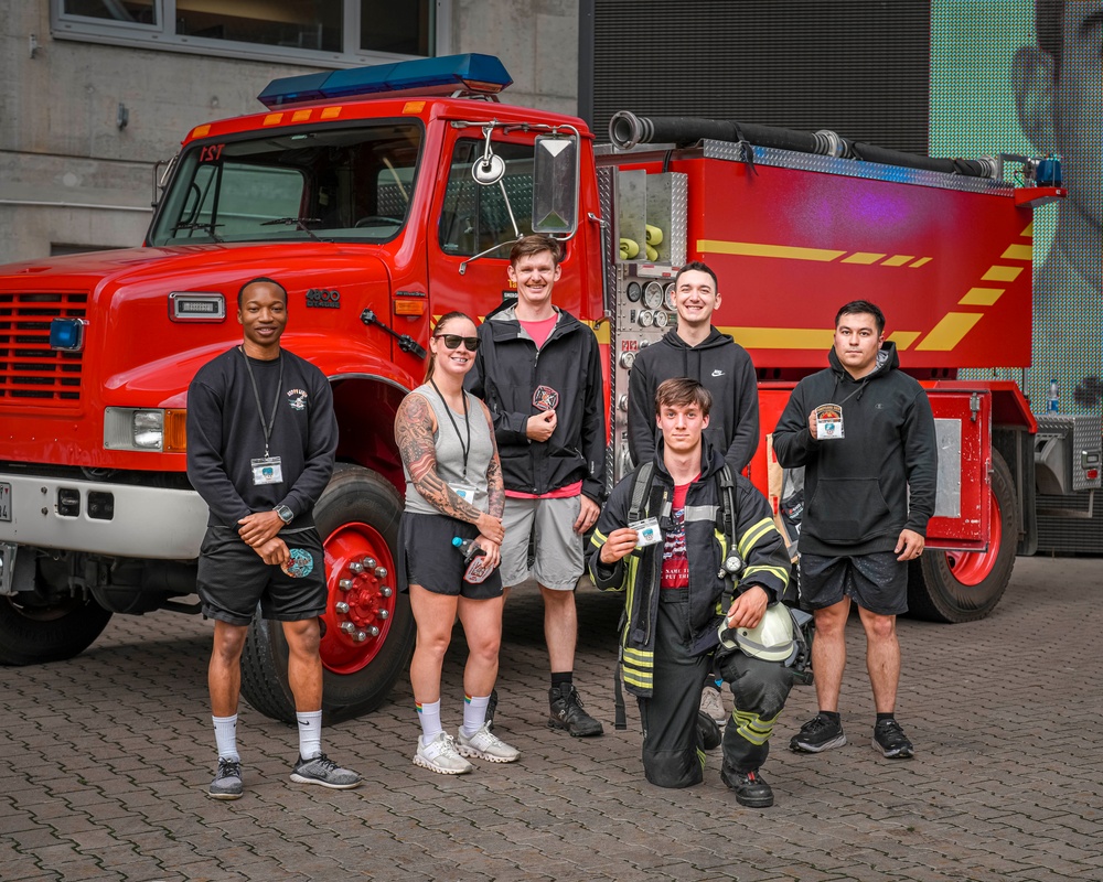 10th AAMDC and 52D ADA honor 9/11 firefighters with soccer stadium stair climb