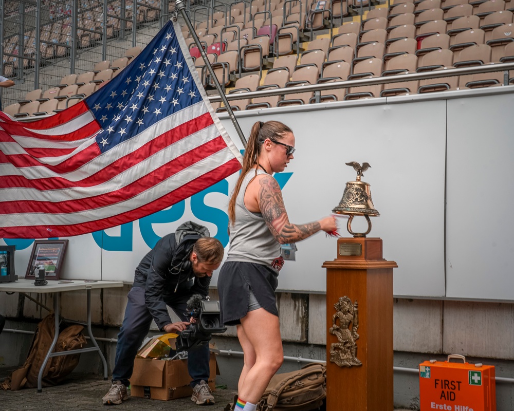 10th AAMDC and 52D ADA honor 9/11 firefighters with soccer stadium stair climb