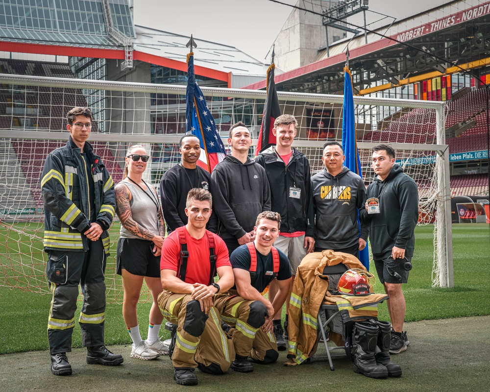 10th AAMDC and 52D ADA honor 9/11 firefighters with soccer stadium stair climb