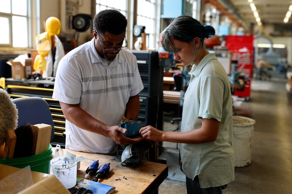 SEAP Intern Rhenna Solberg Learns All About Model Making during Summer Internship at Carderock’s Model Shop