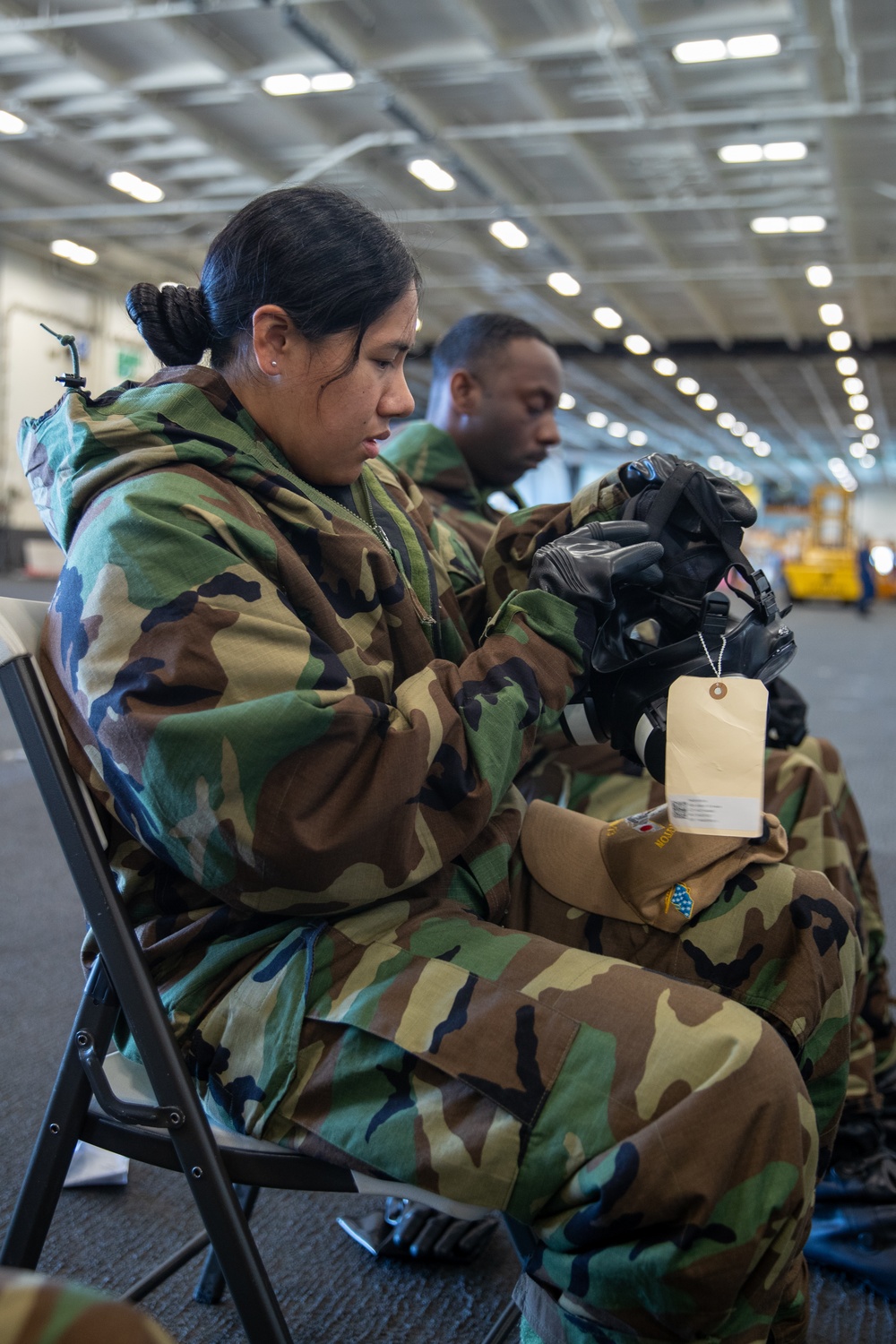 George Washington Sailors test chemical, biological, and radiological equipment