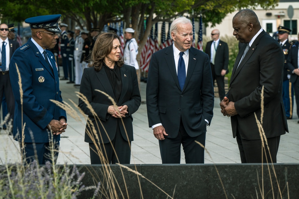 11 SEP 24 | 9/11 Memorial Wreath Laying with POTUS, VPOTUS, SECDEF and CJCS