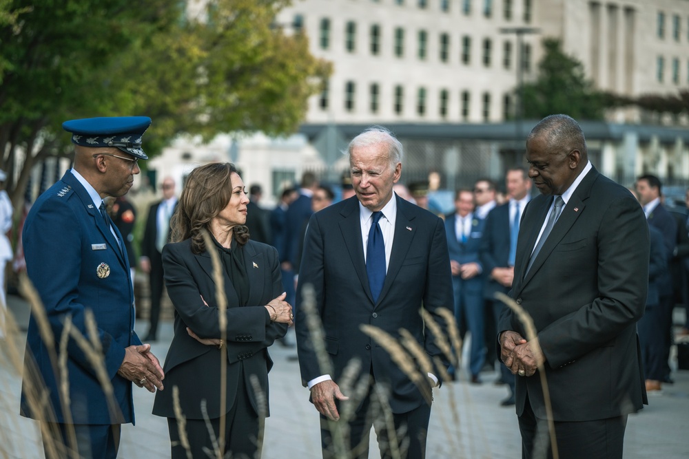 11 SEP 24 | 9/11 Memorial Wreath Laying with POTUS, VPOTUS, SECDEF and CJCS