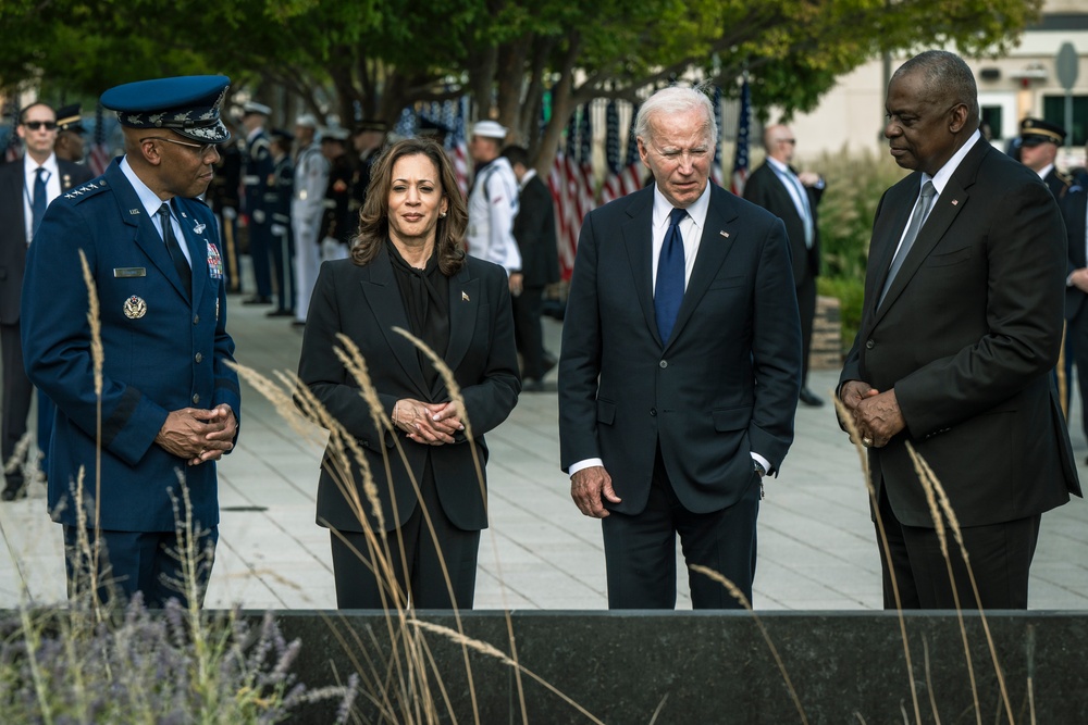 11 SEP 24 | 9/11 Memorial Wreath Laying with POTUS, VPOTUS, SECDEF and CJCS