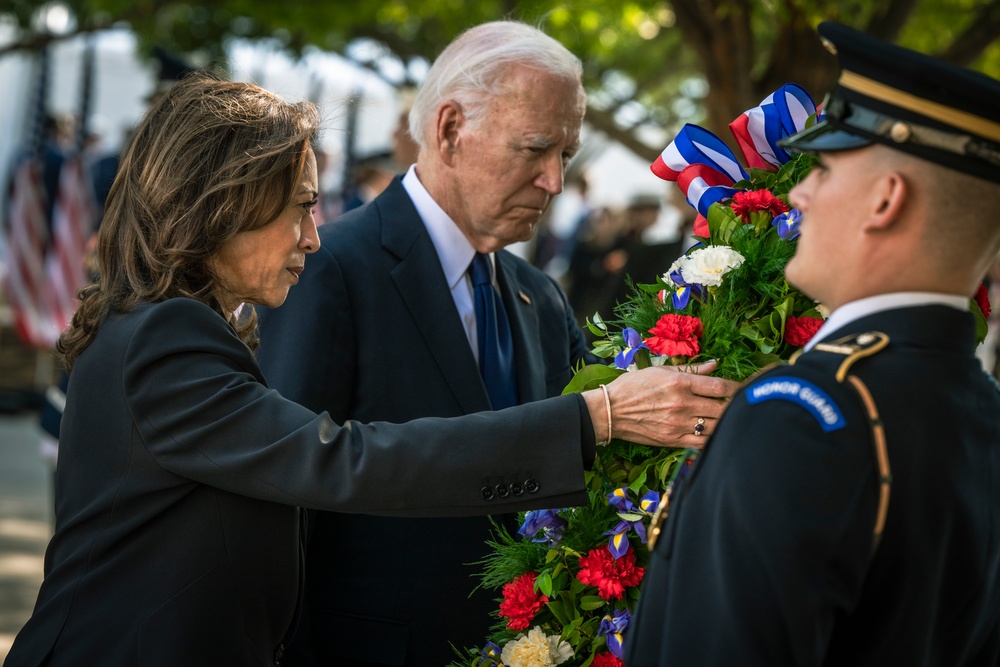 11 SEP 24 | 9/11 Memorial Wreath Laying with POTUS, VPOTUS, SECDEF and CJCS