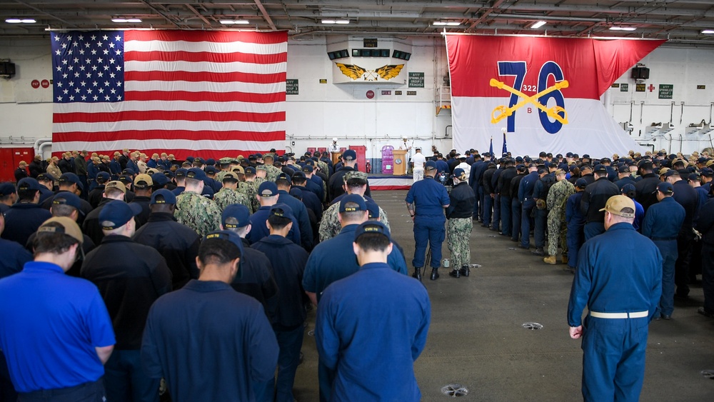 USS Ronald Reagan (CVN 76) hosts a 9/11 Remembrance Ceremony