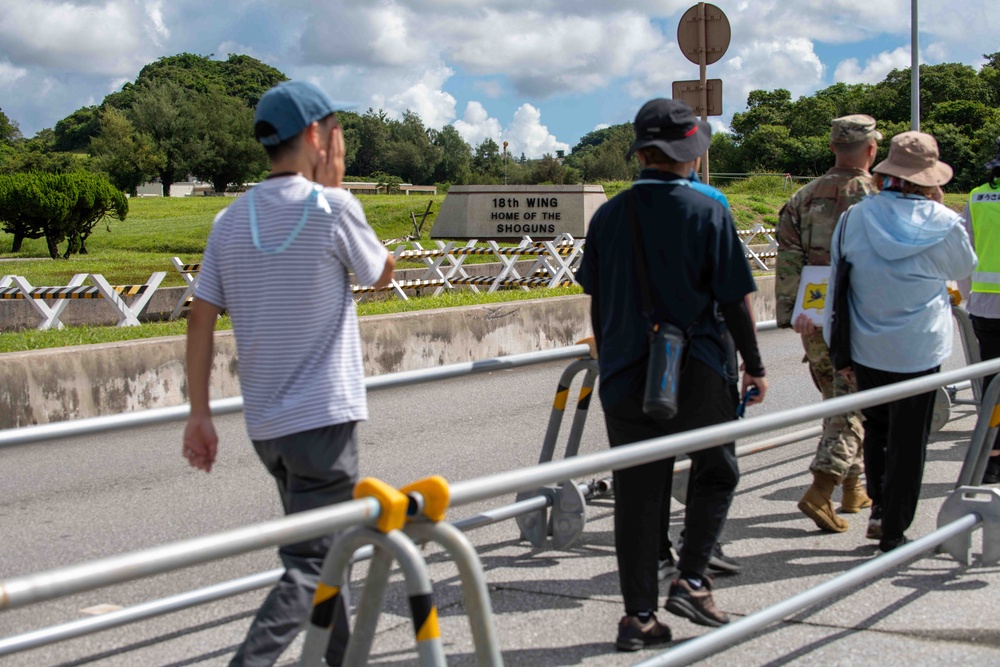 Kadena and local community conduct a tsunami evacuation drill