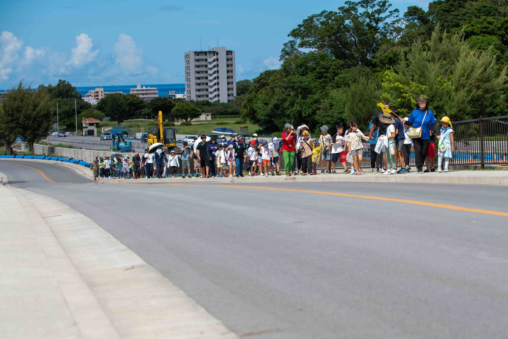 Kadena and local community conduct a tsunami evacuation drill