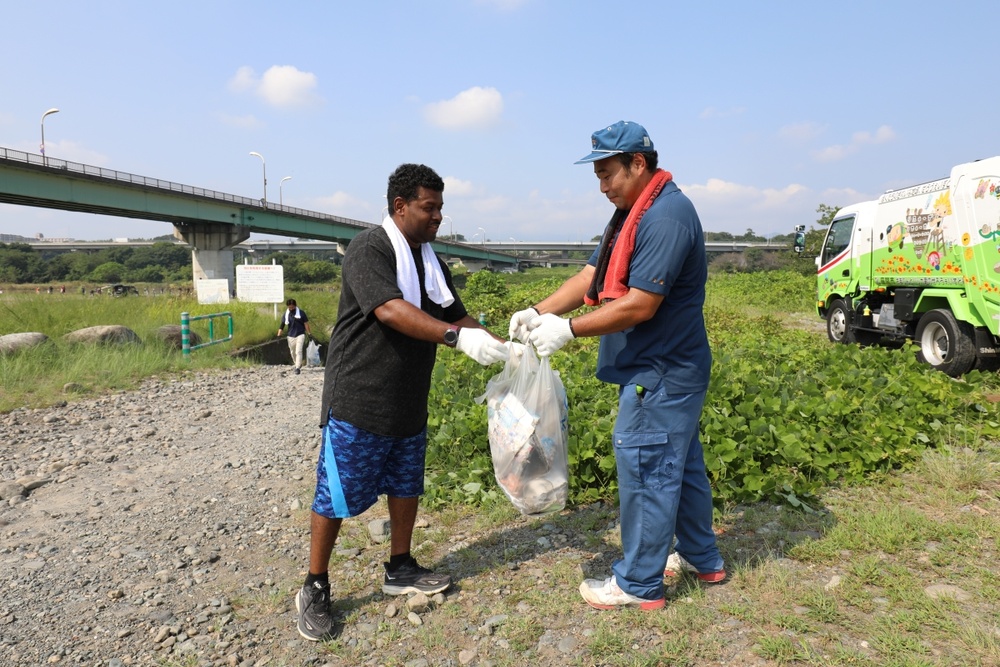 Camp Zama volunteers join local community for massive annual river cleanup effort