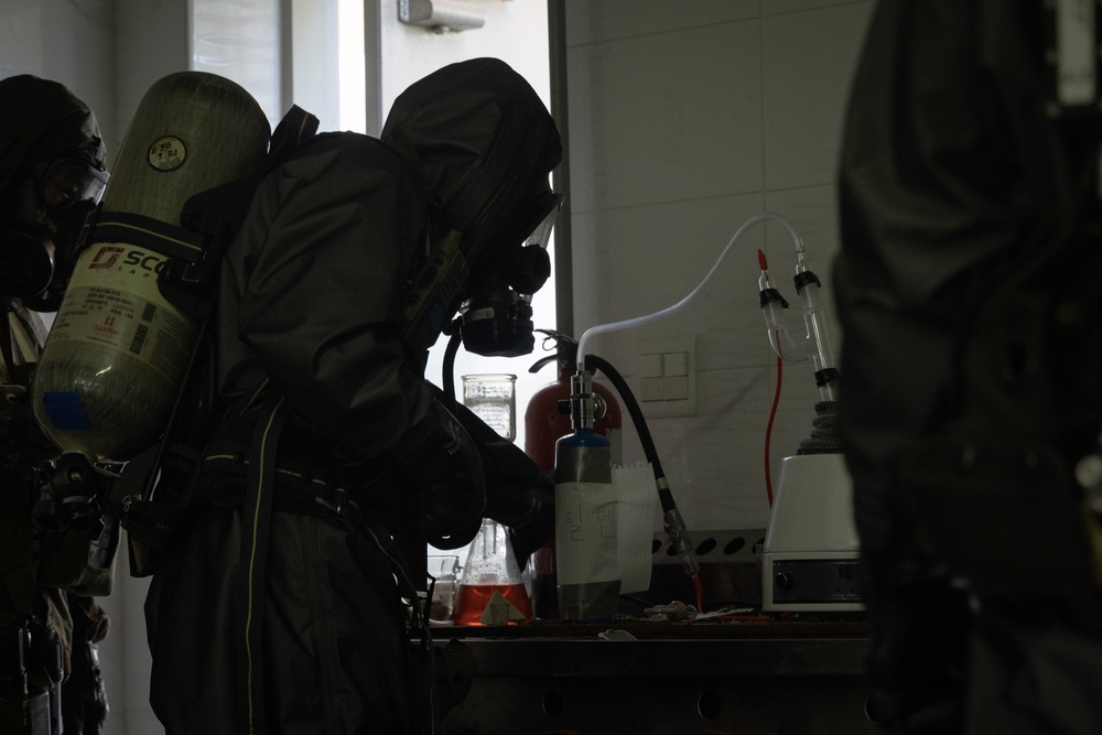 SY 24 | BLT 1/5 and ROK Marines participate in CBRN response training