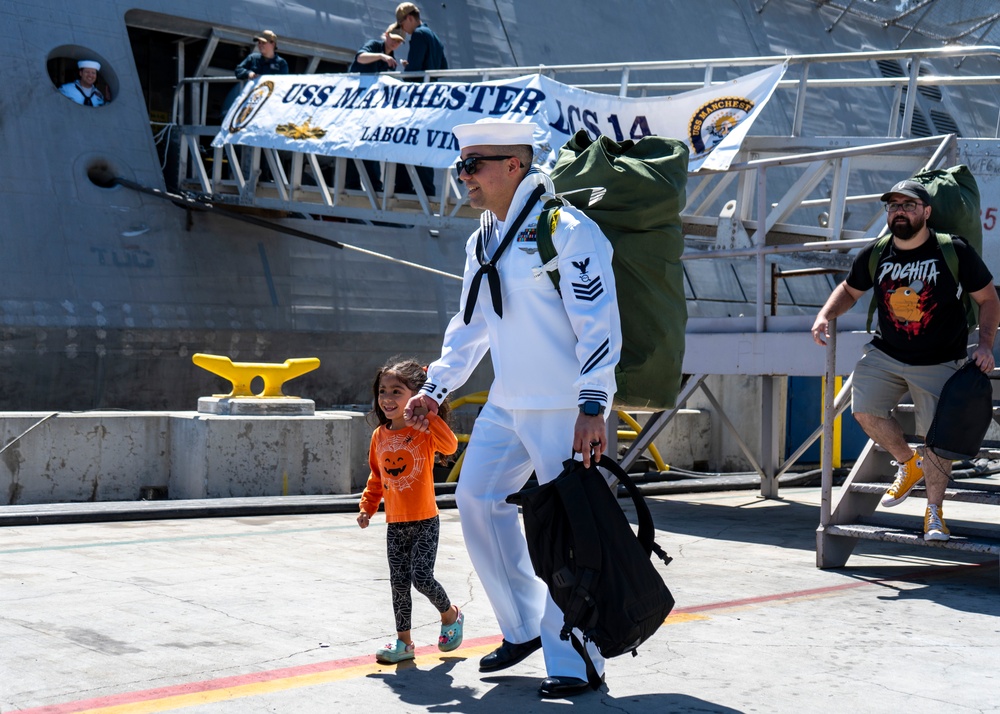 USS Manchester (LCS 14) Returns to Homeport