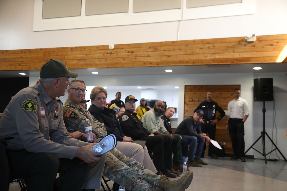 Governor Newsom and Maj. Gen. Beevers Discuss Line Fire Response