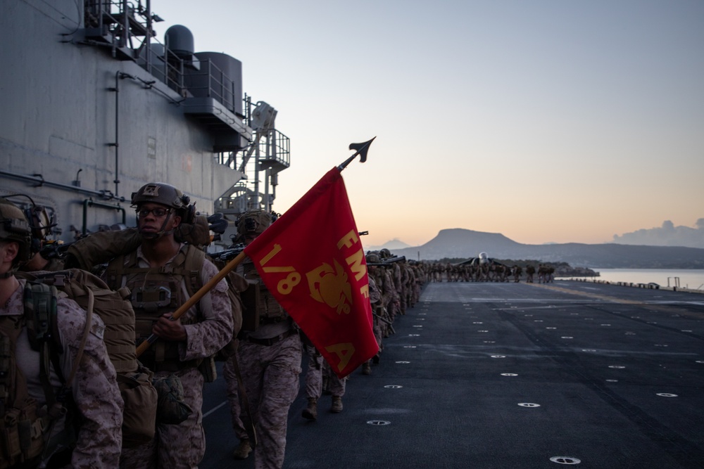 BLT 1/8 Sustainment Hike on USS Wasp (LHD 1)