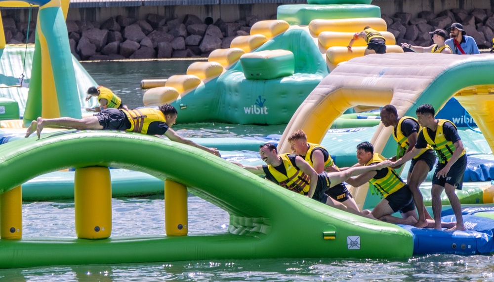 USS Dewey (DDG 105) Sailors compete in sports day during Exercise Kakadu 2024