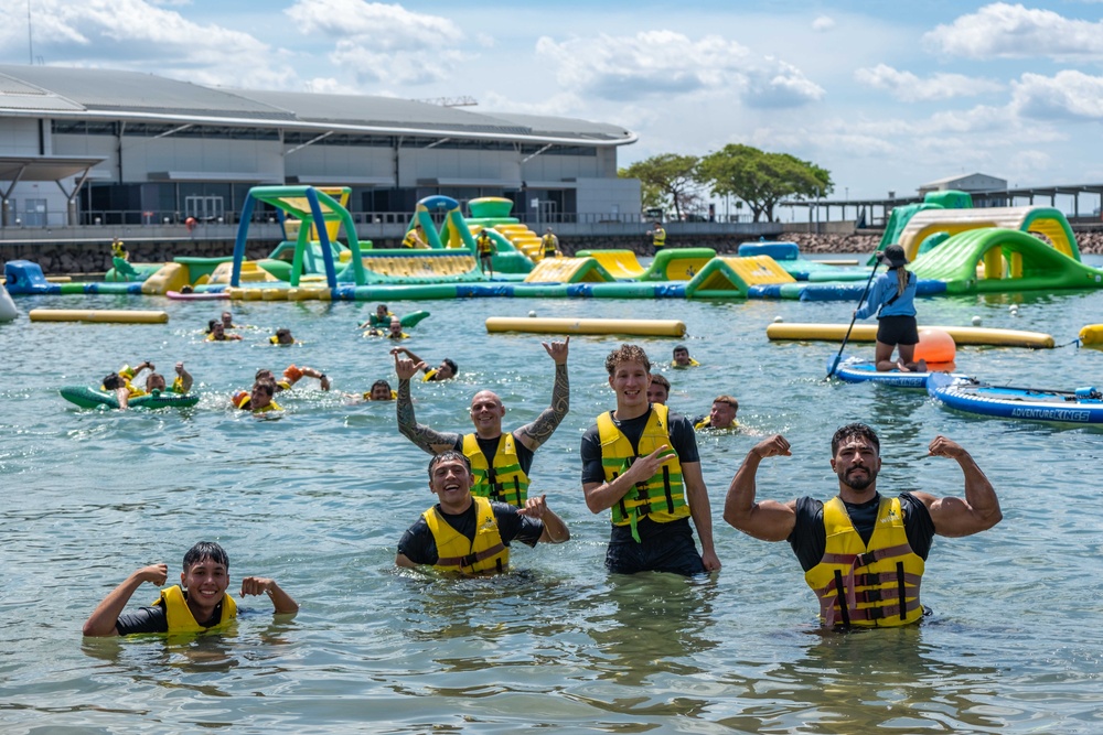 USS Dewey (DDG 105) Sailors compete in sports day during Exercise Kakadu 2024