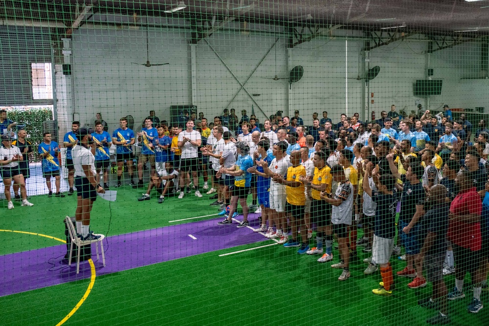 USS Dewey (DDG 105) Sailors compete in sports day during Exercise Kakadu 2024