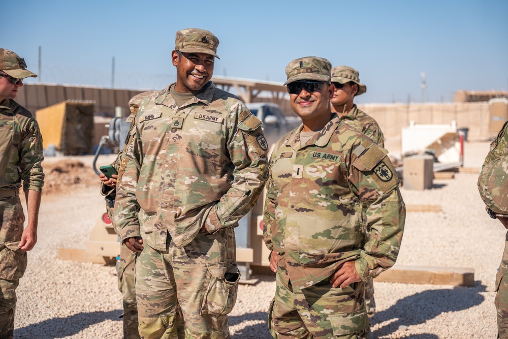 Task Force Thunder command team visits out station Soldiers