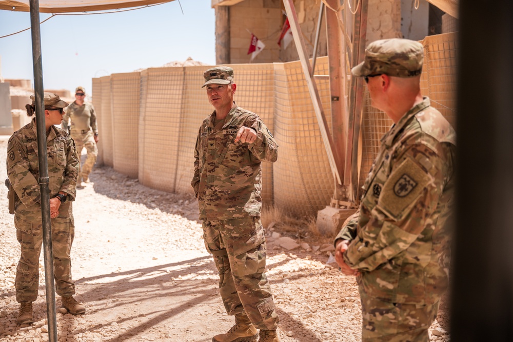 Task Force Thunder command team visits out station Soldiers