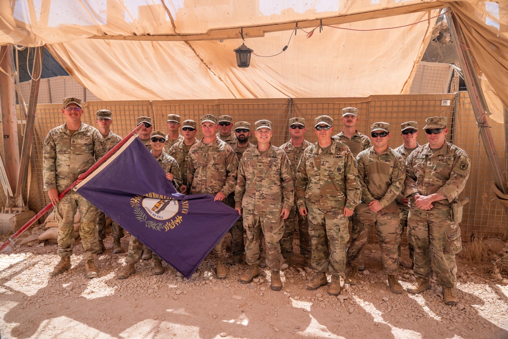 Task Force Thunder command team visits out station Soldiers