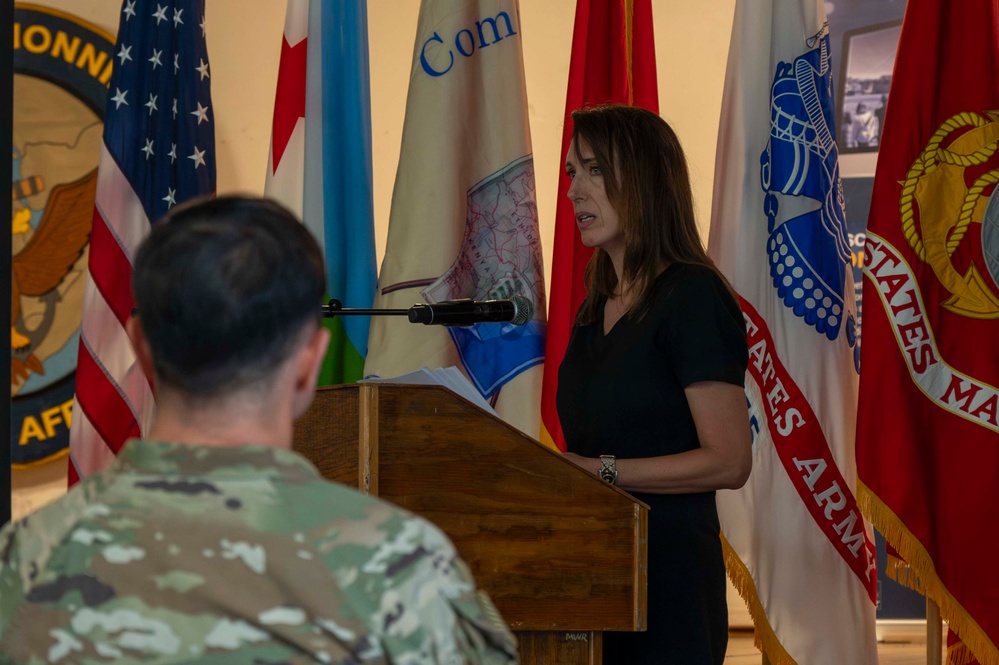 USAID Representative Nancy Ostrowski Shares 9/11 Experience During Ceremony at Camp Lemonnier