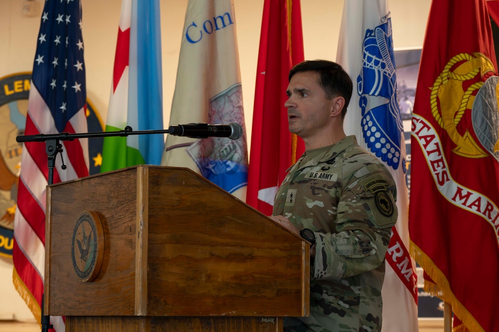 Maj. Gen. Brian Cashman Speaks During 9/11 Anniversary Ceremony at Camp Lemonnier