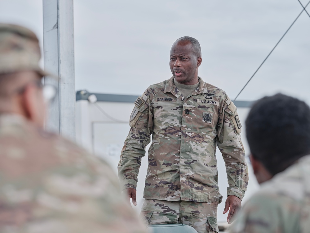 52d ADA BDE Command Sgt Maj. Visits Soldiers Deployed in Southeast Poland