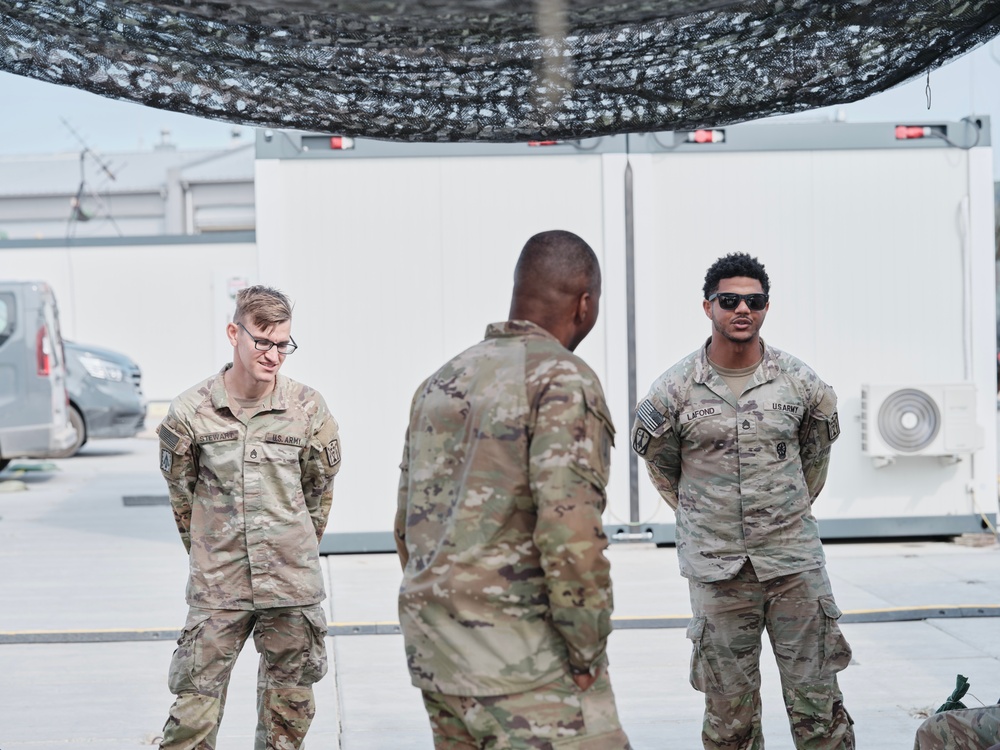 52d ADA BDE Command Sgt Maj. Visits Soldiers Deployed in Southeast Poland