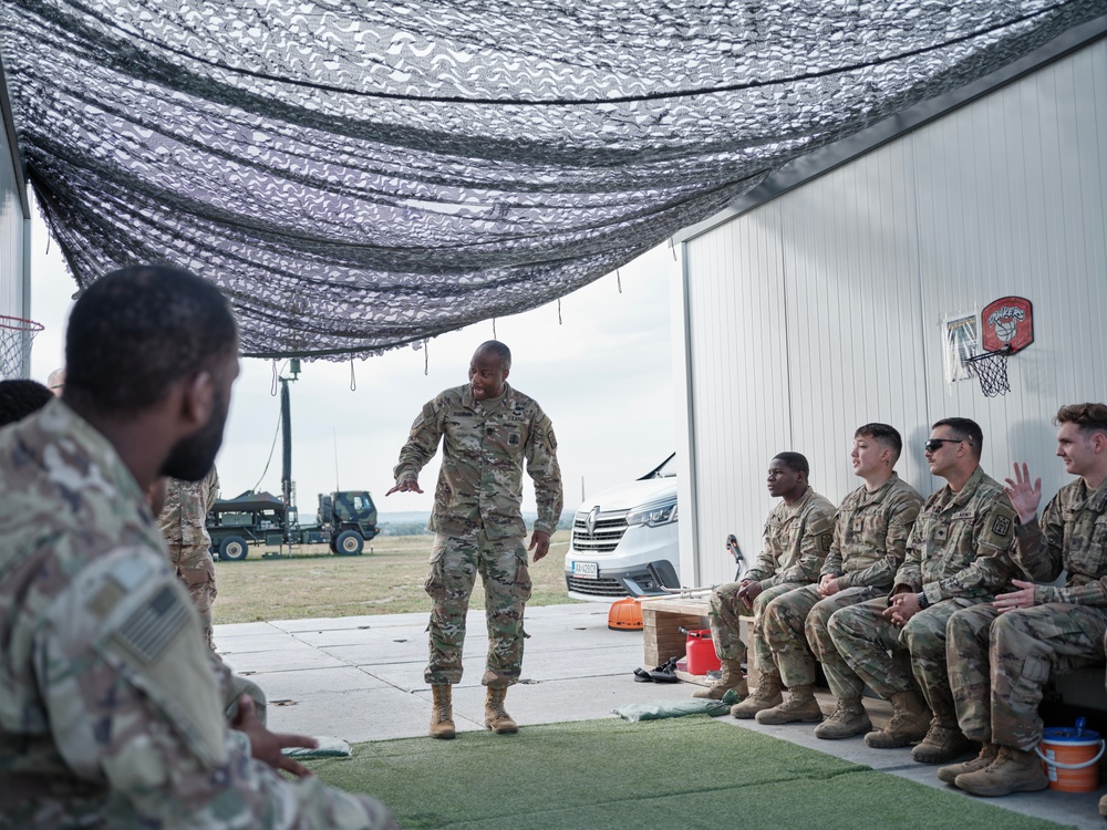 52d ADA BDE Command Sgt Maj. Visits Soldiers Deployed in Southeast Poland