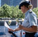 Coast Guard Members Lay Flowers During 9/11 Observance at Ground Zero