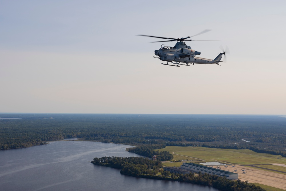 U.S. Marines with HMLA-167 conduct flight operations during Exercise Burmese Chase 24