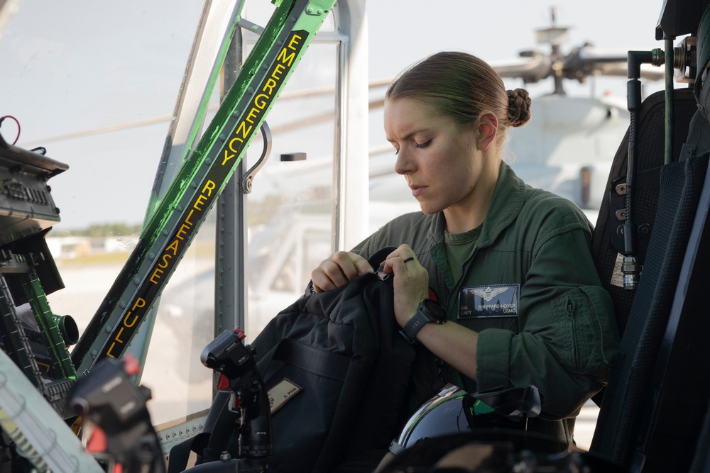 U.S. Marines with HMLA-167 conduct flight operations during Exercise Burmese Chase 24