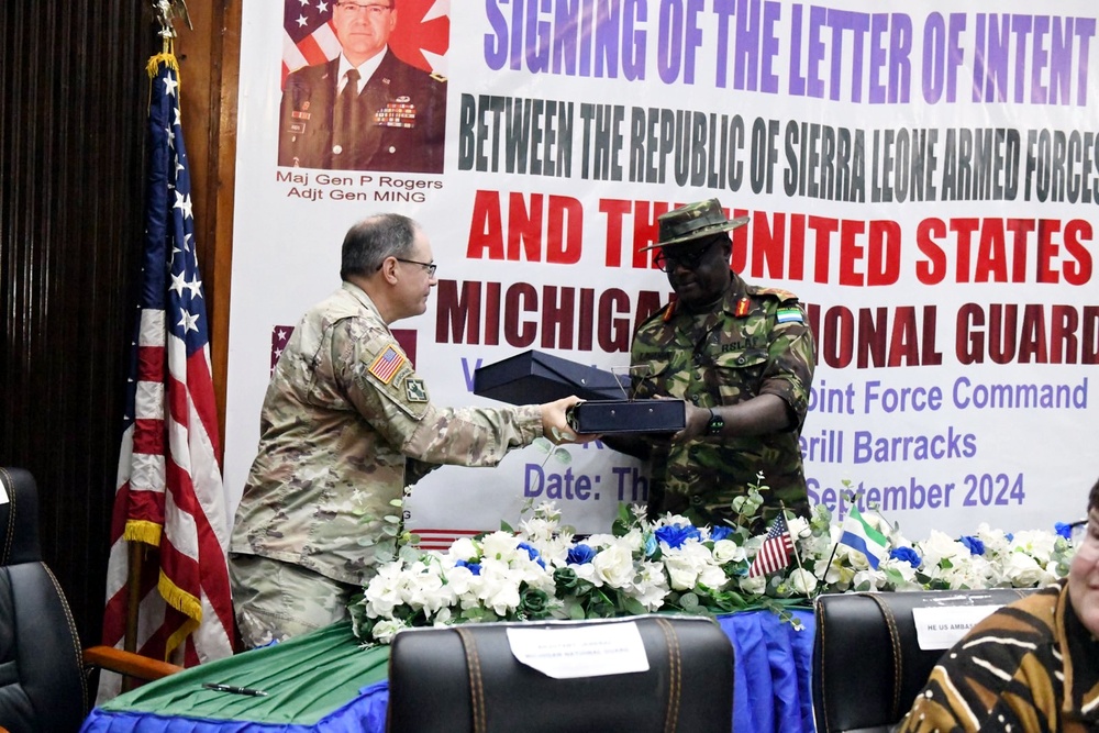 Michigan National Guard and Sierra Leone SPP Signing Ceremony