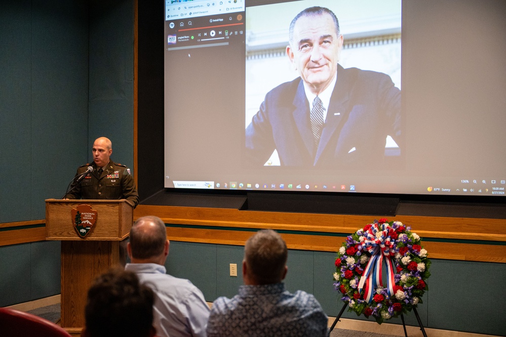 JBSA leader attends wreath laying ceremony at LBJ National Historical Park