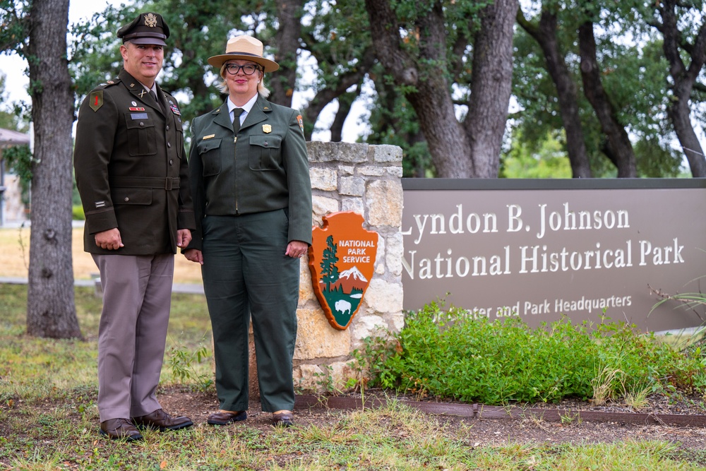 JBSA leader attends wreath laying ceremony at LBJ National Historical Park