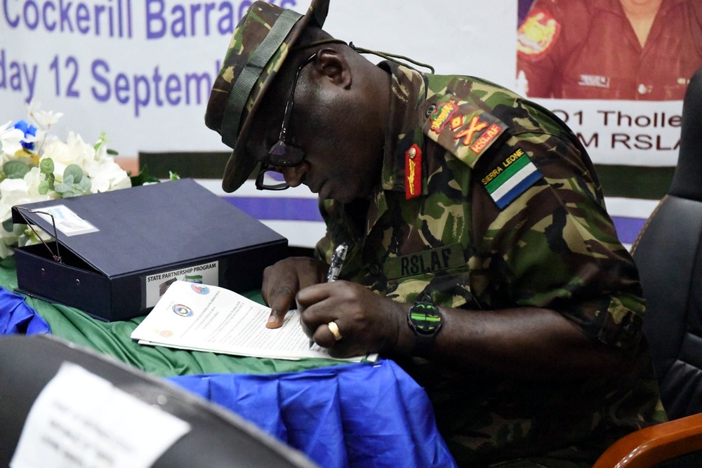 Michigan National Guard and Sierra Leone SPP Signing Ceremony