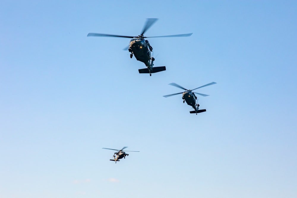 The Army Aviation Brigade Transports Old Guard Soldiers During Exercise Ambitious Guardian 2024