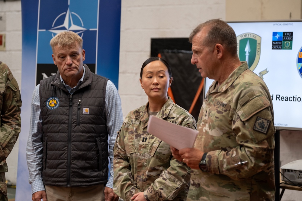 Mississippi Adjutant General visits deployed 3-star NATO element