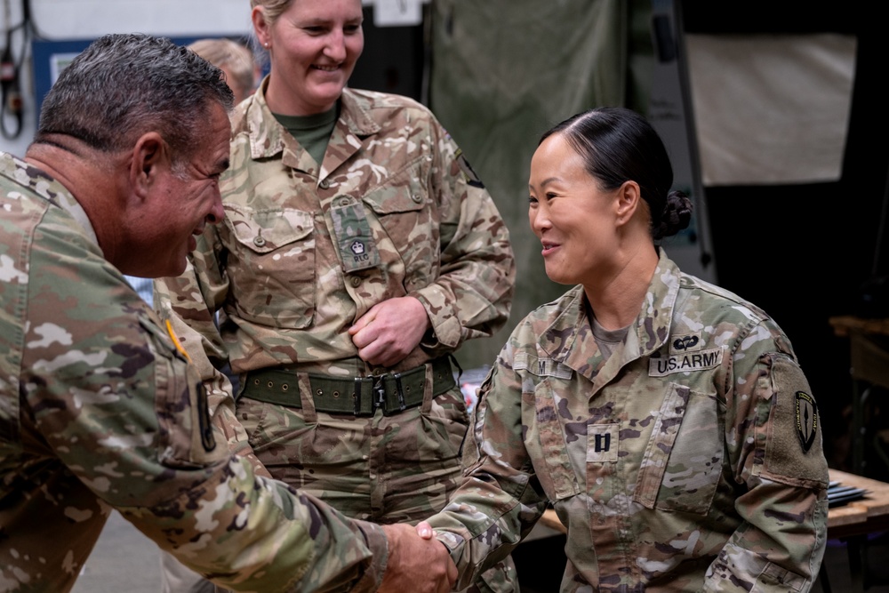 Mississippi Adjutant General visits deployed 3-star NATO element