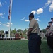 Fort George G. Meade service members participate in a 9/11 remembrance ceremony on Sept. 11, 2024.