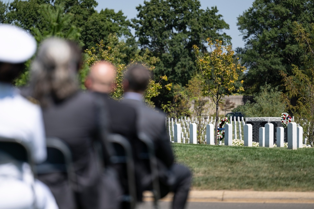 Annual 9/11 Commemoration Wreath-Laying Ceremony at the Pentagon Group Burial Marker in Section 64