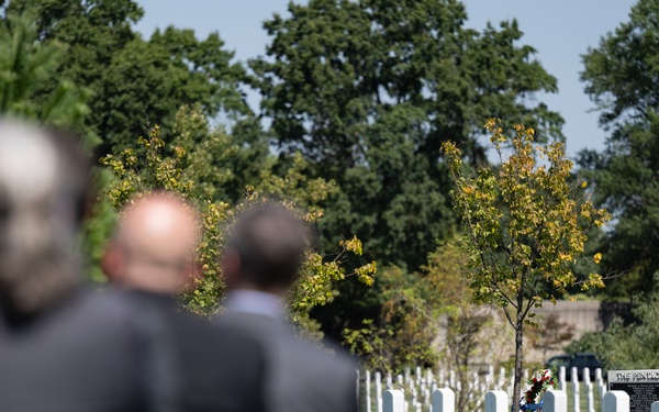 Annual 9/11 Commemoration Wreath-Laying Ceremony at the Pentagon Group Burial Marker in Section 64