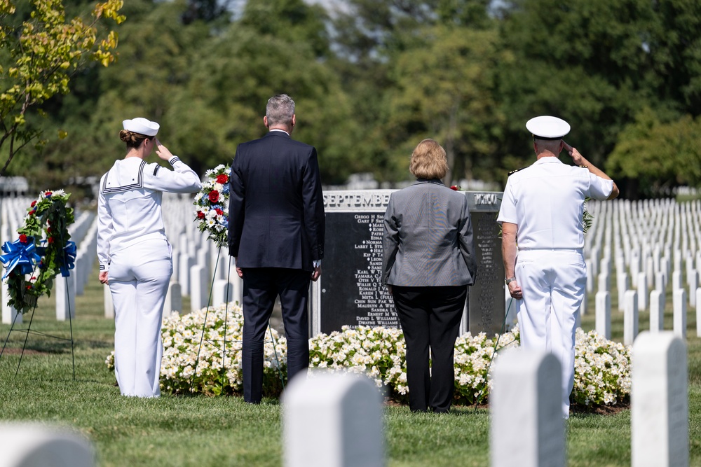 Annual 9/11 Commemoration Wreath-Laying Ceremony at the Pentagon Group Burial Marker in Section 64