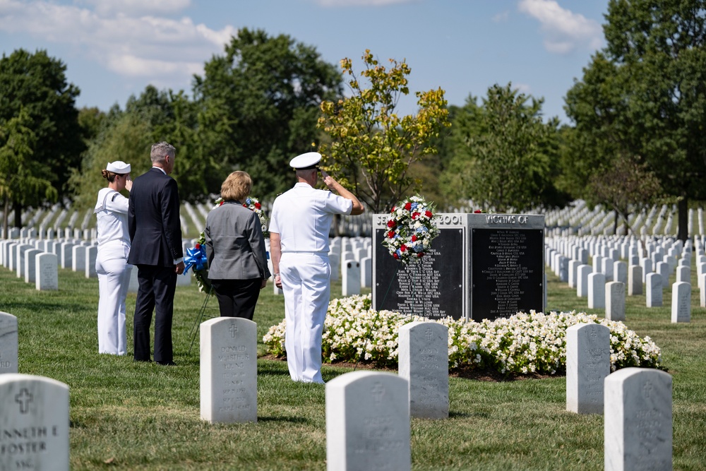 Annual 9/11 Commemoration Wreath-Laying Ceremony at the Pentagon Group Burial Marker in Section 64