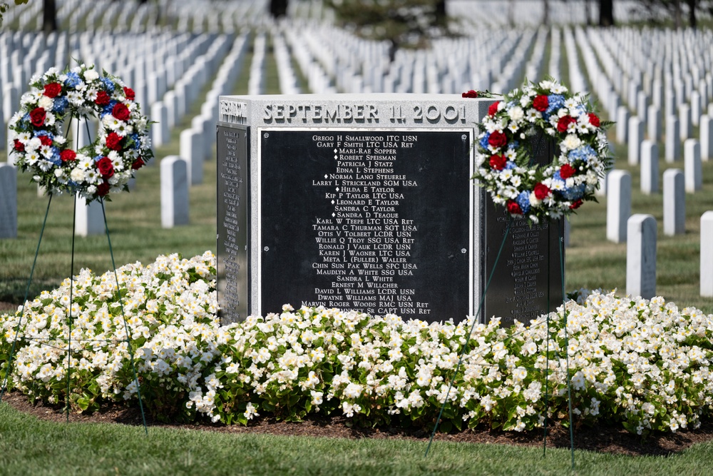 Annual 9/11 Commemoration Wreath-Laying Ceremony at the Pentagon Group Burial Marker in Section 64