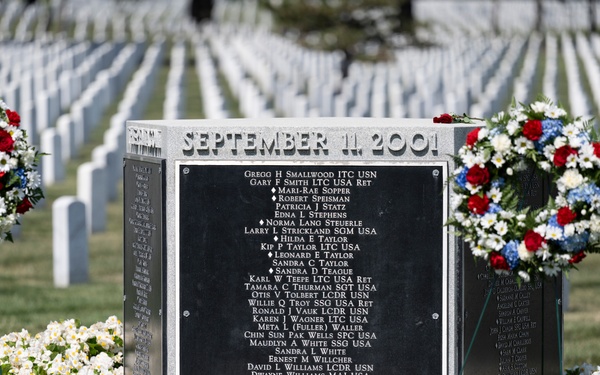 Annual 9/11 Commemoration Wreath-Laying Ceremony at the Pentagon Group Burial Marker in Section 64