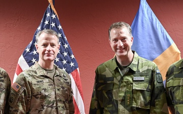 Swedish ADA Regimental Commander and CSM Visit ADA Commandant and CSM