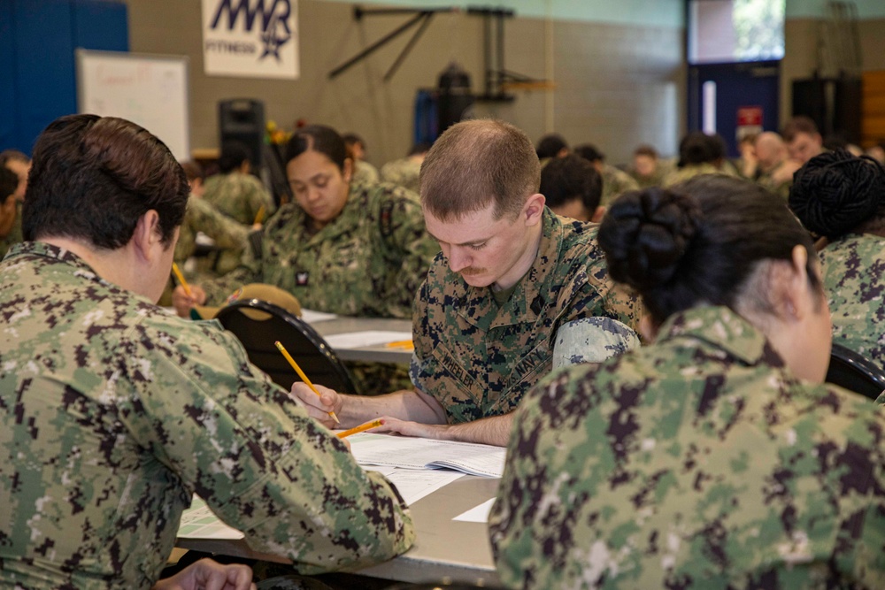 Hampton Roads Sailors take E-5 Navy-Wide Advancement Exam